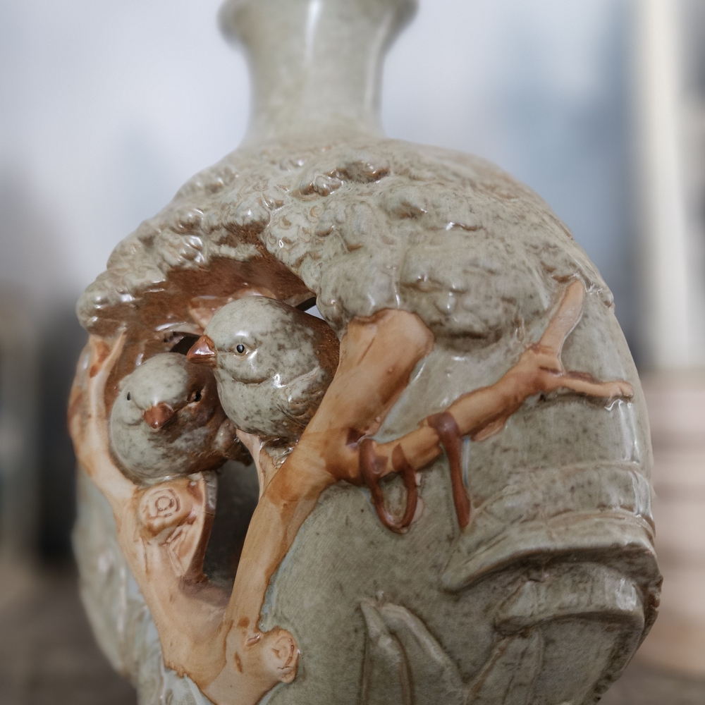 Vintage Handmade Ceramic Stoneware Tealight Vase - Picture 2 of 4